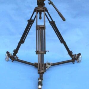 Manfrotto 525 MVB tripod with 503 fluid head and 181B dolly.